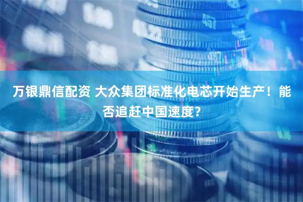 万银鼎信配资 大众集团标准化电芯开始生产！能否追赶中国速度？